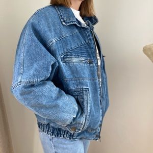 Vintage New Order Denim Bomber Jean Jacket